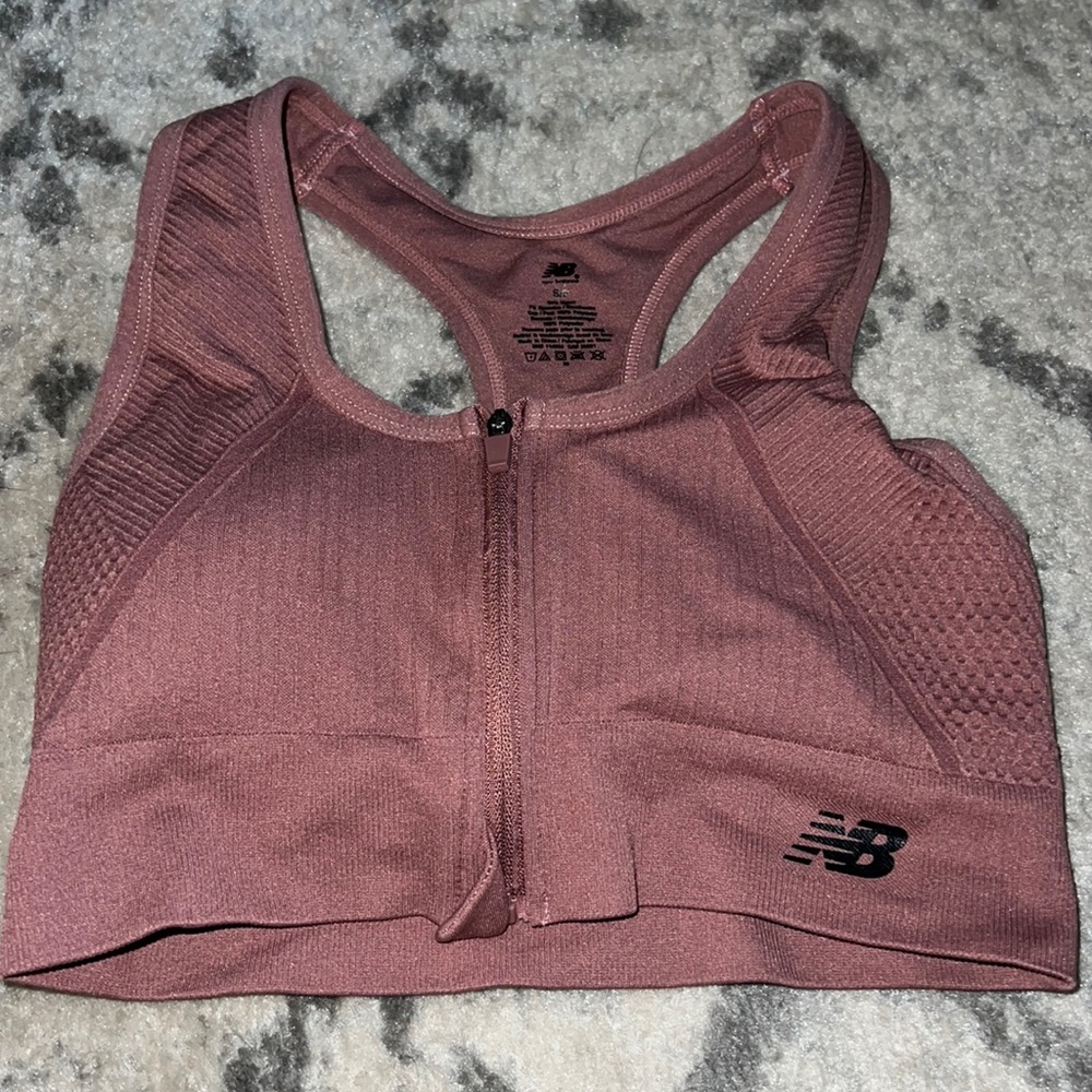New balance zip up sports bra